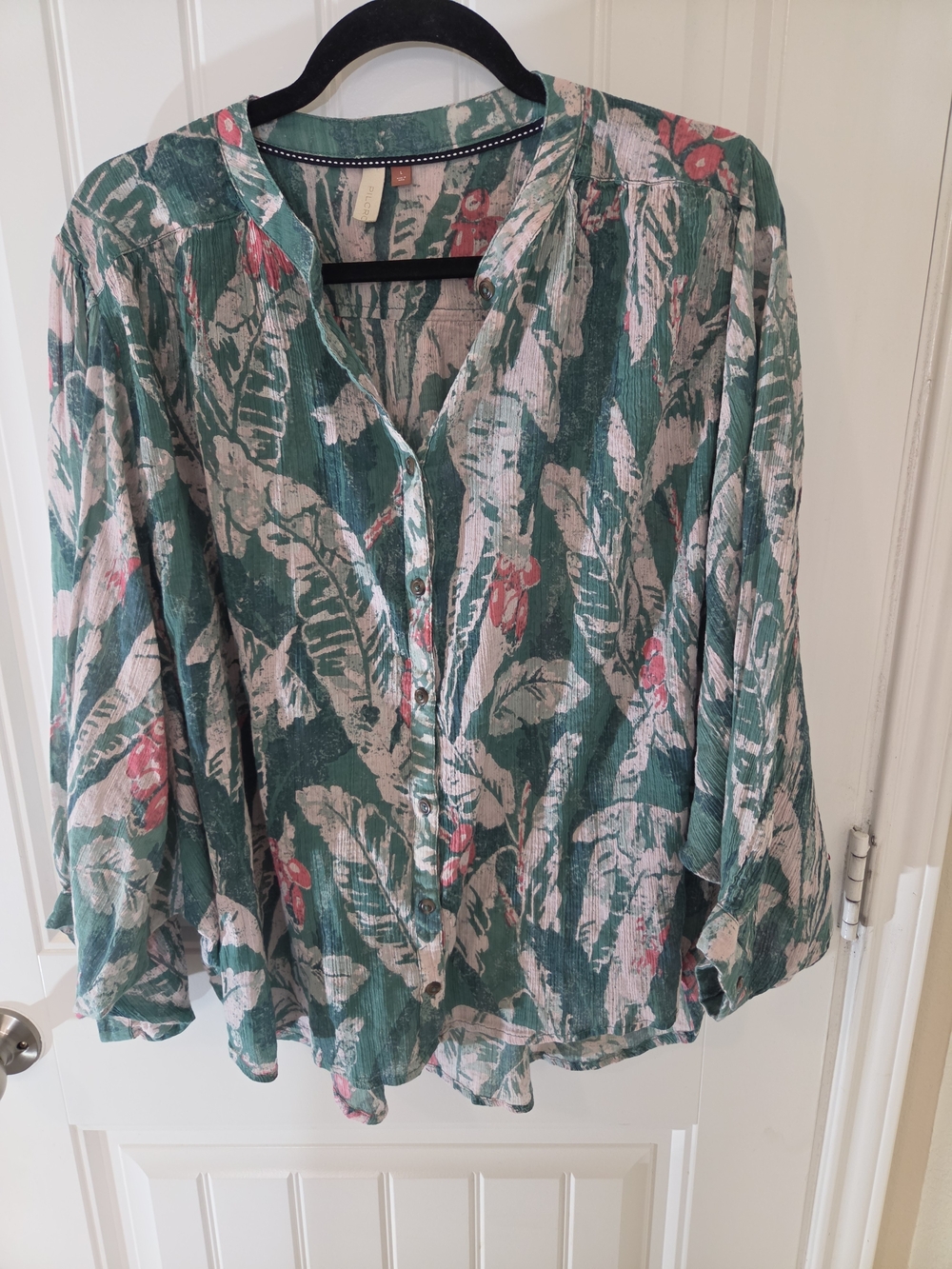 Anthropologie Pilcro Sidney Batwing Blouse 100% Cotton Size L - Picture 2 of 9